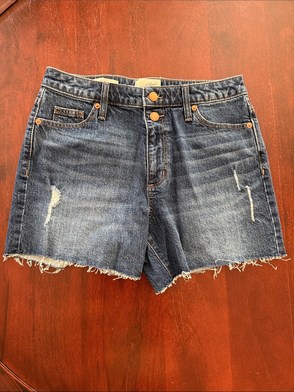 Universal Thread Dark Blue Distressed Denim Cutoff Shorts